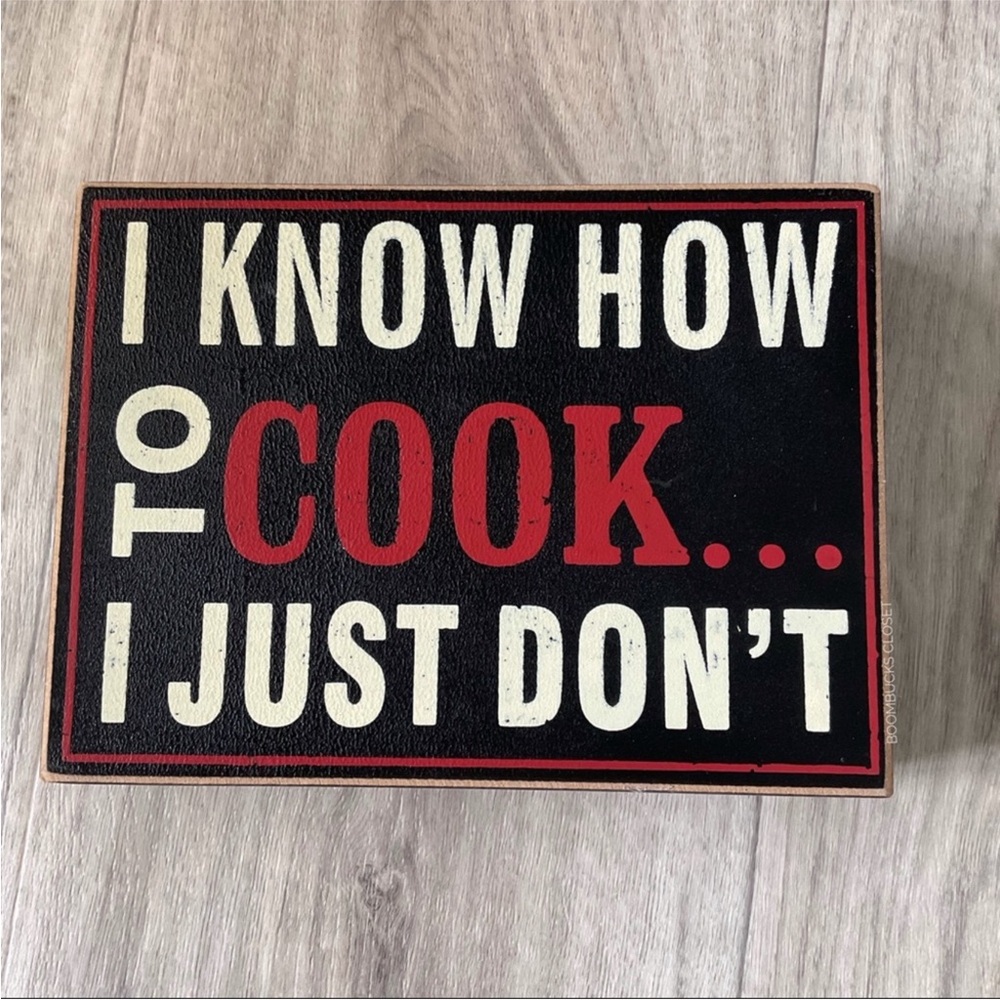 1  piece color black Funny Kitchen Counter Decorative Cooking sign